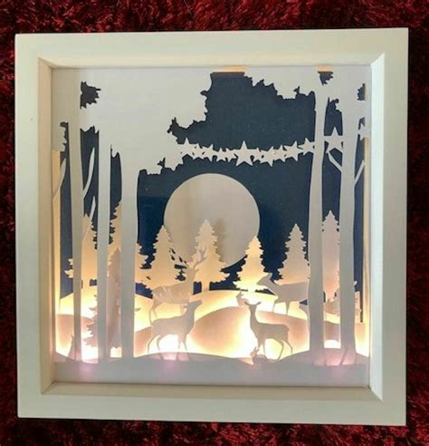 how to make wooden shadow box with electric light lamp|lighted shadow box instructions.